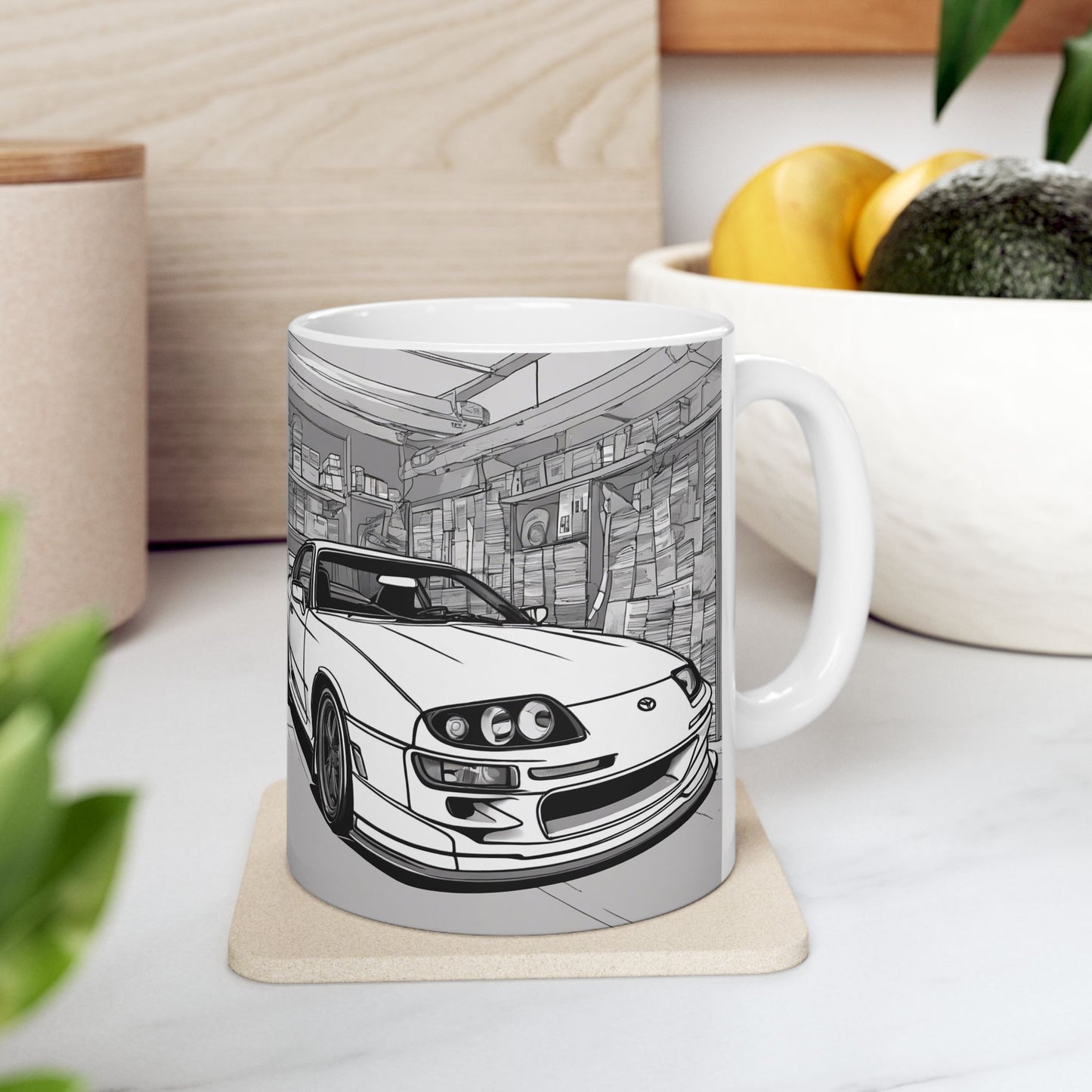 Nighttime Cityscape Racing Ceramic Mug - 11oz & 15oz