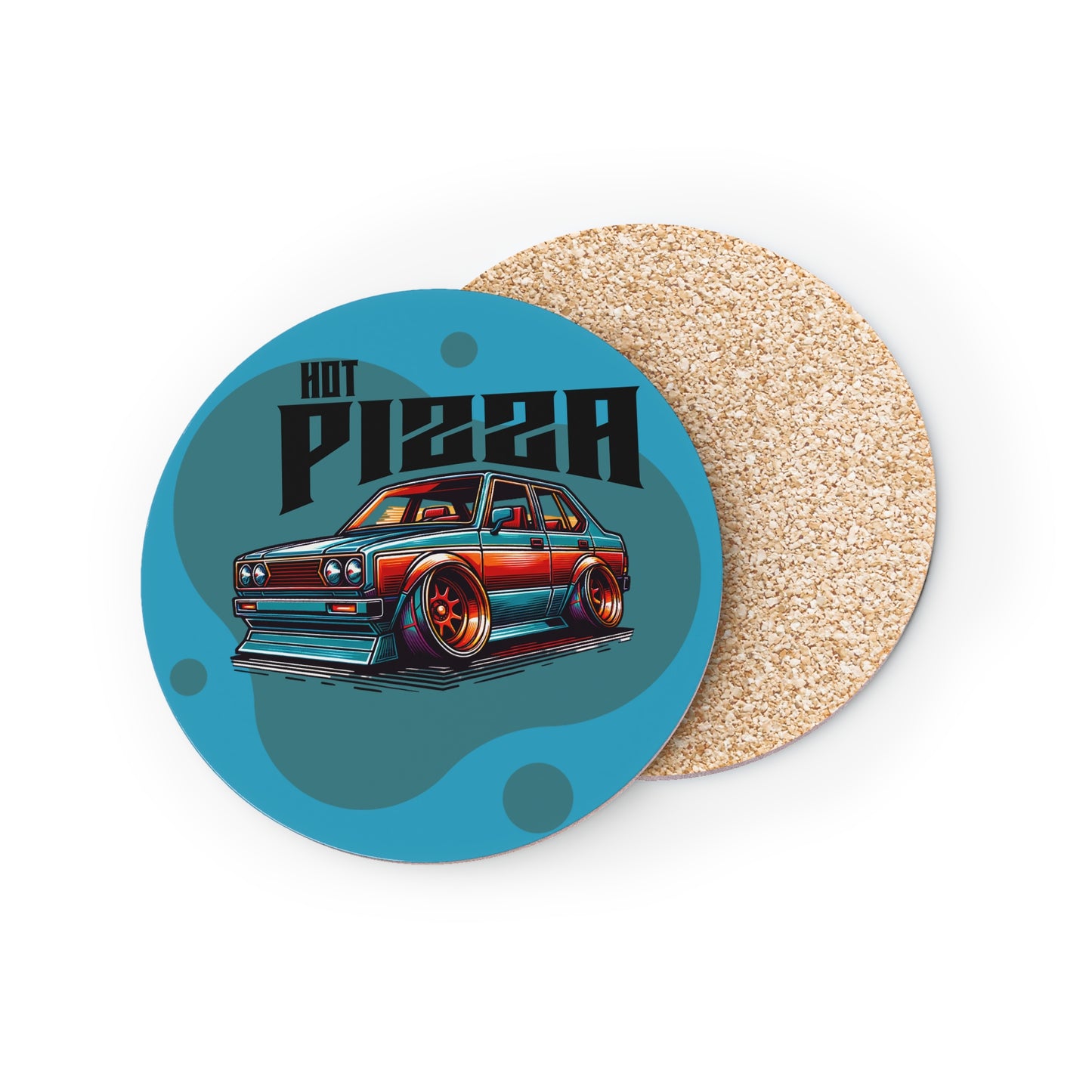 Cool Car Coasters - Hot Pizza Design for Enthusiasts