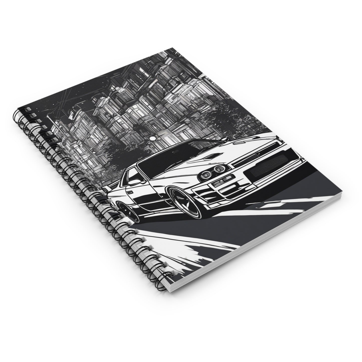 Badass r34 Spiral Notebook - Ruled Line for Auto Enthusiasts